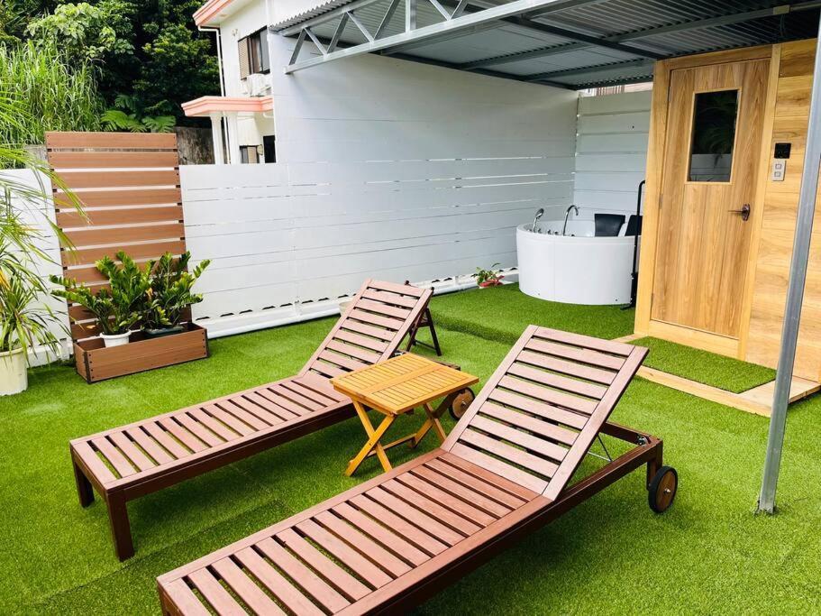 Villa 新規オープン サウナ Bbq ジャグジー付き 最大7名 無料駐車場4台 ビーチまで車で5分 Sky House Uruma Exterior foto